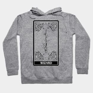 Wizard Tarot Card D&D Nat 20 Dungeons & Dragons T-Shirt Black Hoodie